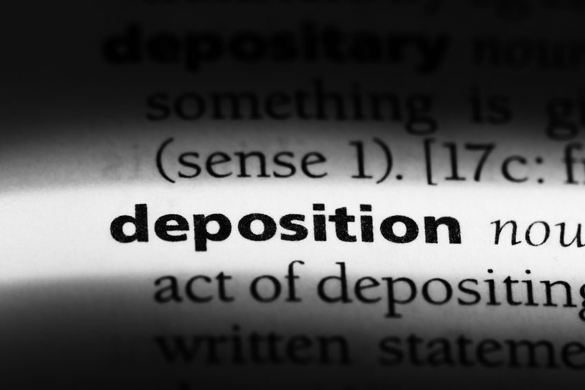 What goes on during a deposition?